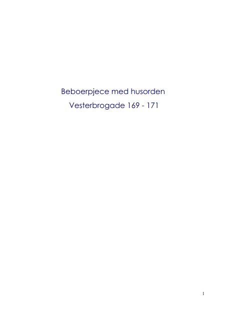 Beboerpjece med husorden Vesterbrogade 169 - 171 - Ejerforening ...