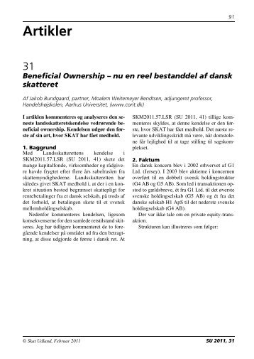 Beneficial Ownership - nu en reel bestanddel af dansk ... - Magnus