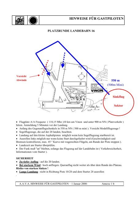 Flugplatz Vinon "Hinweise für Gastpiloten", de. (PDF 1.6 MB)