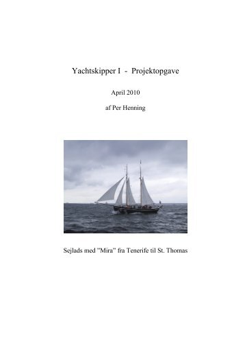 Yachtskipper I - Projektopgave