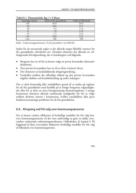 Frit valg og kvalitet – afregningsmodeller på de - Finansministeriet