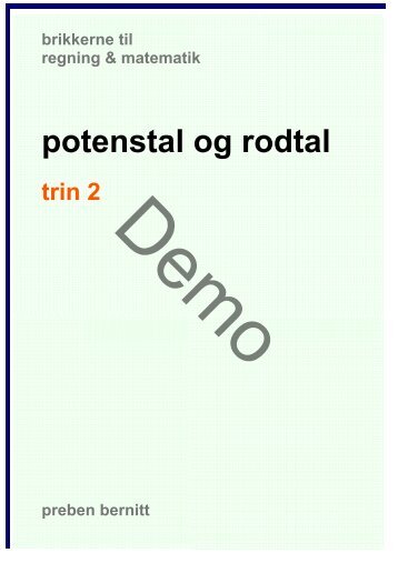 potenstal og rodtal, trin 2 - Bernitt matematik