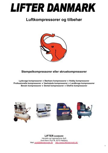 Luftkompressorer og tilbehør - Lifter Danmark