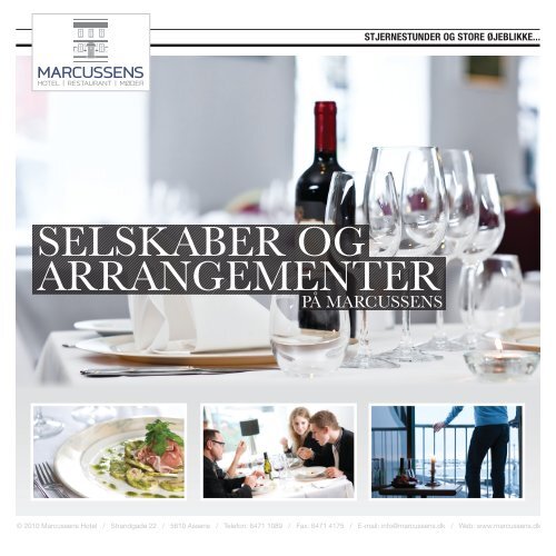 Selskaber og arrangementer brochure - Marcussens Hotel