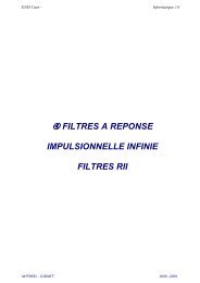 ④ FILTRES A REPONSE IMPULSIONNELLE INFINIE ... - Greyc