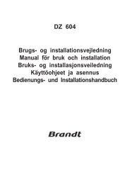 Opvaskemaskine - Brandt