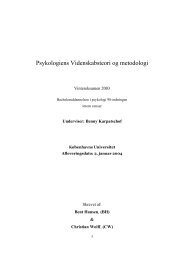 Psykologiens Videnskabsteori og metodologi - Bent Hansen