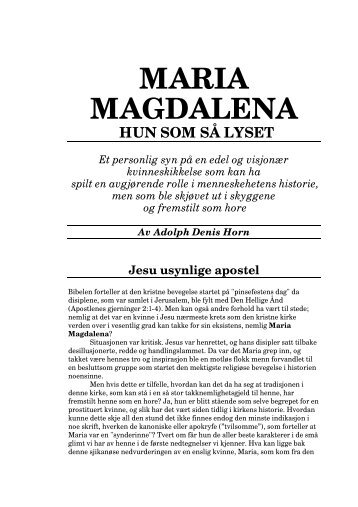 MARIA MAGDALENA - Adolph Denis Horn