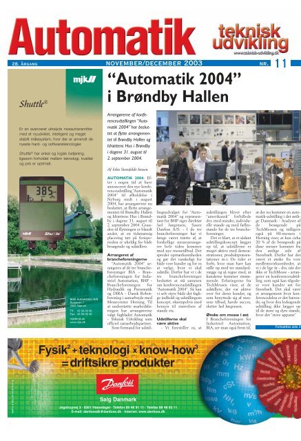 “Automatik 2004” i Brøndby Hallen - Teknik og Viden