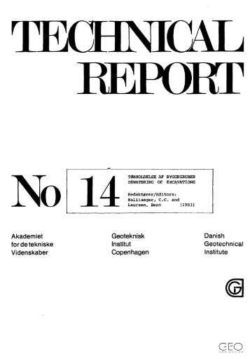 Technical Report No. 14, Geoteknisk Institut, 1983