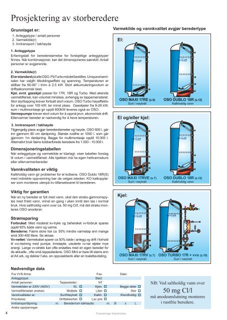 Storberedere - OSO Hotwater