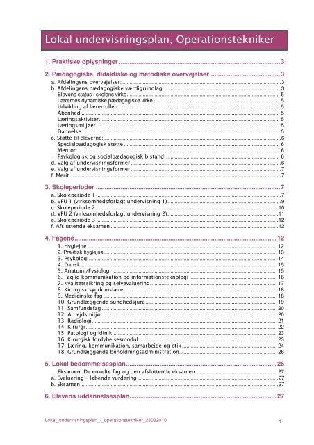 Undervisningsplan 2010 - PDF - CPH