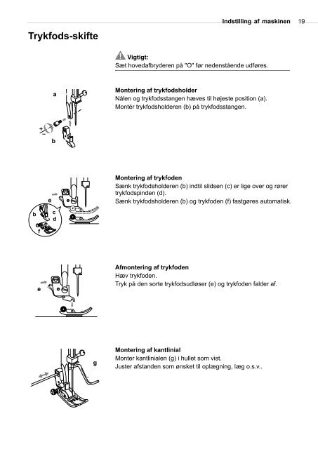 Instruktionsbok - Bernina