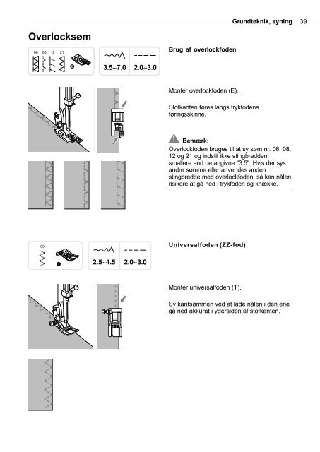 Instruktionsbok - Bernina