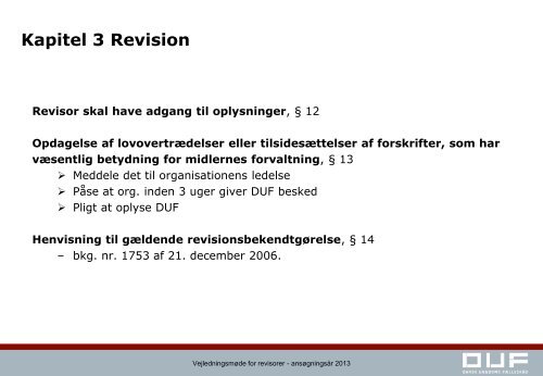 Vejledningsmøde 2013 for revisorer slides - Dansk Ungdoms ...