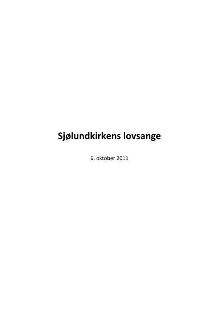 Hent pdf-fil med akkorder - Sjølundkirken