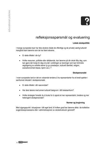 Evaluering og kvalitet - inter project