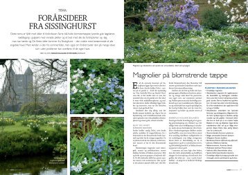 FORÅRSIDEER FRA SISSINGHURST - Haveskriver