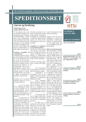 Speditionsret nr. 21 - Danske Speditører