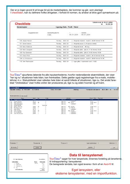 StarTime Brochure 2013 - StarTime ® Tidsregistrering