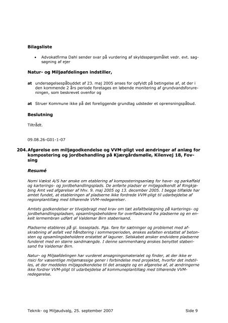 Teknik- og Miljøudvalget referat 070925 - Struer kommune