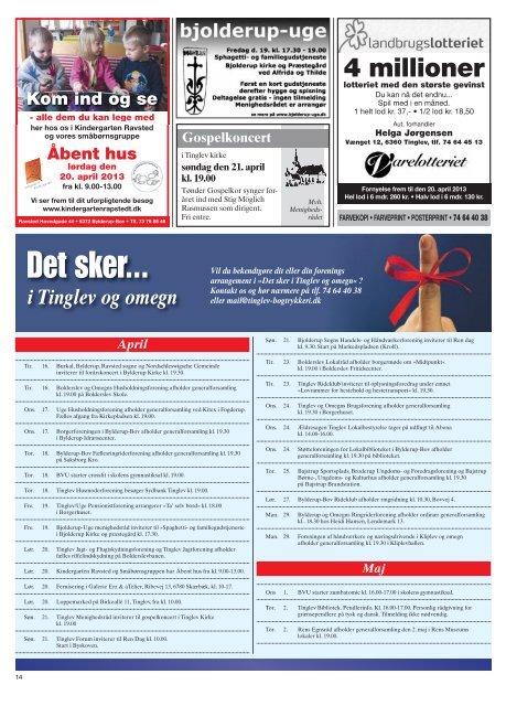 KOM TIL STIGA DAG - Ugebladet for Tinglev