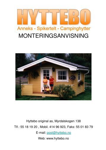MONTERINGSANVISNING - Hyttebo Original AS