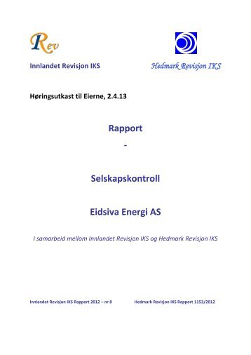 Høringsutkast - Eidsiva Energi