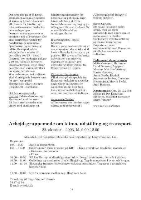 download pdf: 1,5 mb - Nordisk Konservatorforbund Danmark