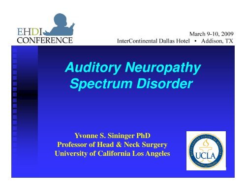 auditory neuropathy spectrum disorder recommendaions auditory neuropathy spectrum disorder recommendaions