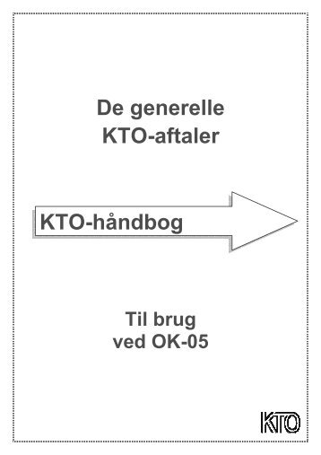 De generelle KTO-aftaler KTO-håndbog