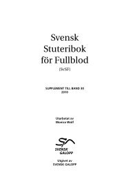 Stamboken supplement band 30 - Svensk Galopp