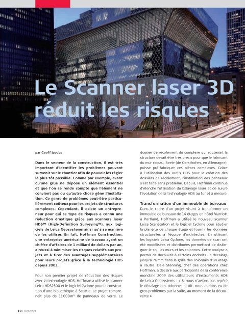 Le magazine mondial de Leica Geosystems