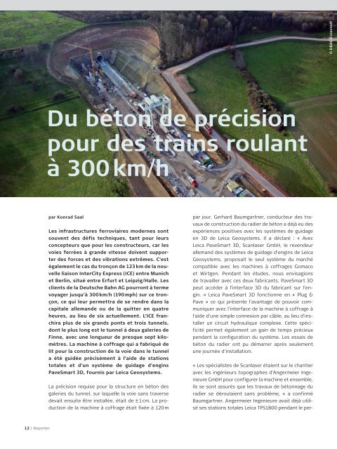 Le magazine mondial de Leica Geosystems