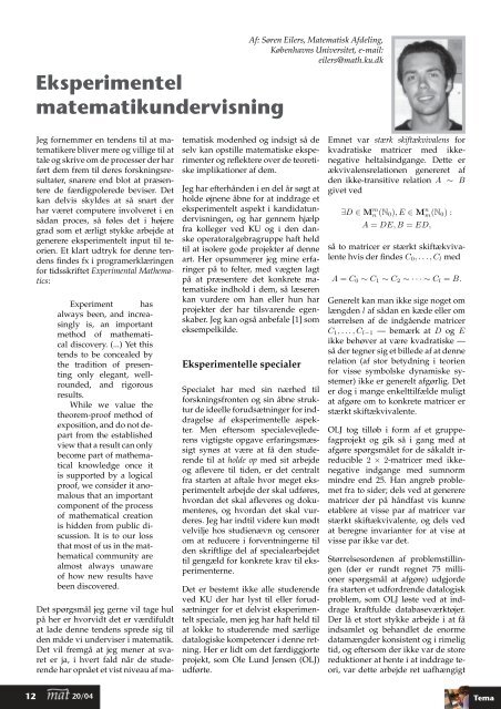 MAT 15 - Matilde - Dansk Matematisk Forening