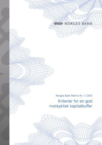 Norges Bank Memo 1/2013