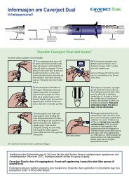 Brukerveiledning for Caverject Dual - Pfizer