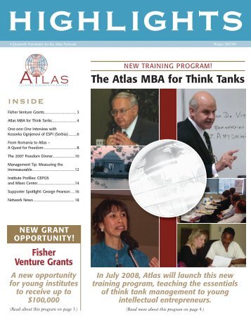 Winter 2008 - Atlas Economic Research Foundation