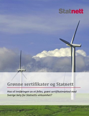 Grønne sertifikater og Statnett ( 2010)