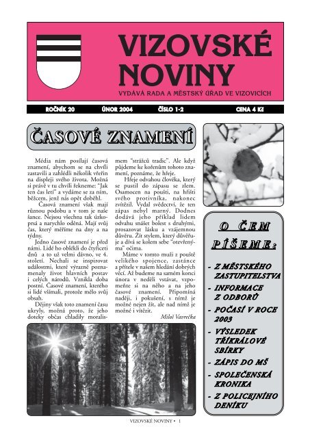 NOVINY VIZOVSKÉ - Vizovice