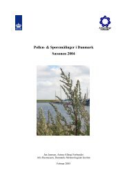 Pollen- & Sporemålinger i Danmark Sæsonen 2004 - Astma-Allergi ...