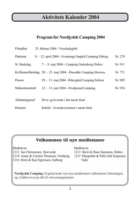 NC-Blad 2004-1 - Nordjydsk Camping