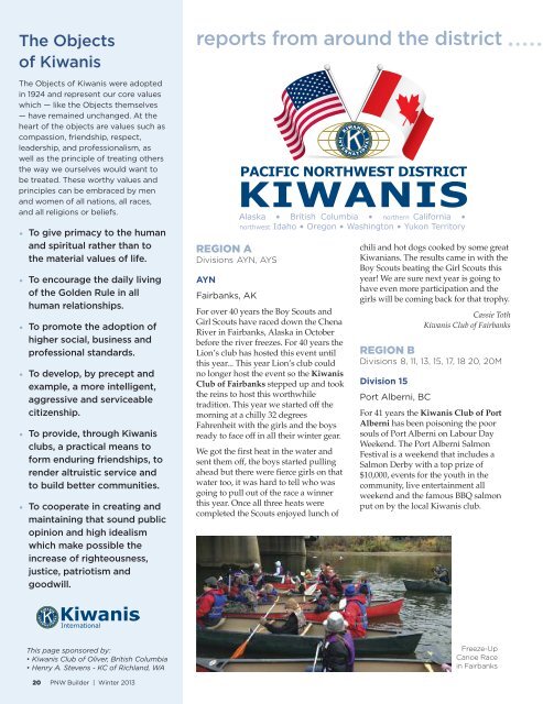 Winter 2013 - Kiwanis Pacific Northwest District