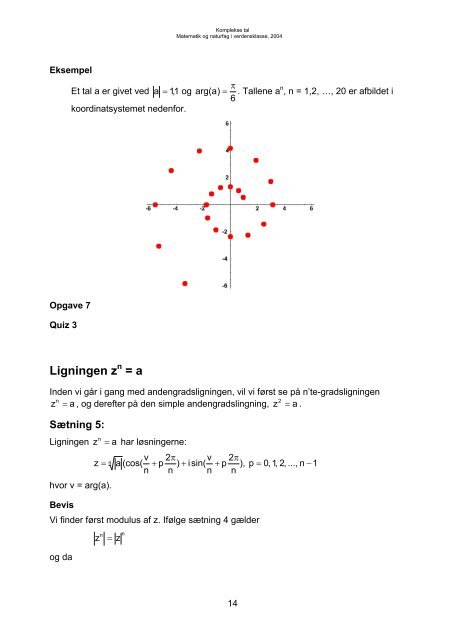 Komplekse tal - Matematik og naturfag i verdensklasse