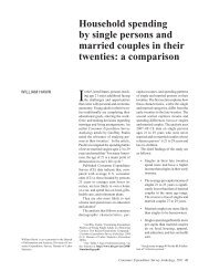 Household spending by single persons and married couples in their ...