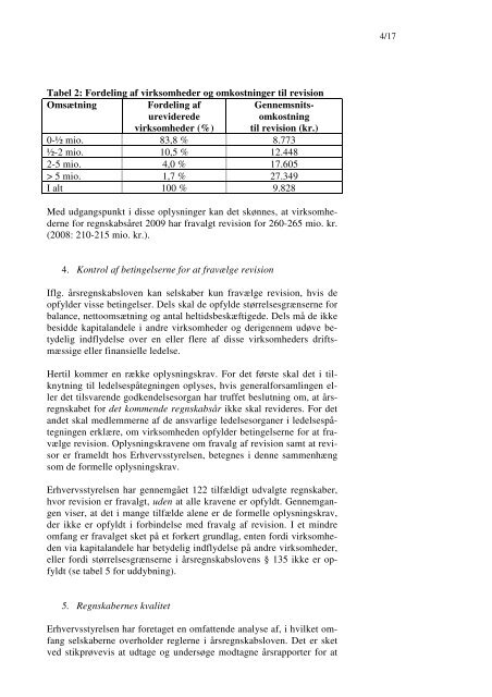 Evaluering af erfaringer med lempet revisionspligt - Erhvervsstyrelsen