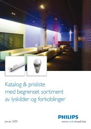 Katalog & prisliste med begrenset sortiment av lyskilder og ...