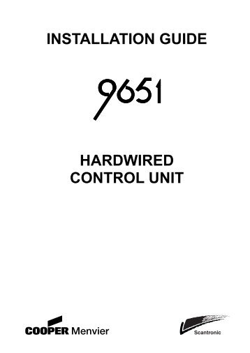 installation guide hardwired control unit - Crosby Intruder Alarms