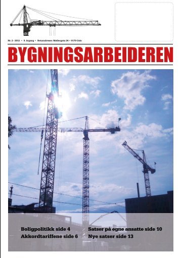 Bygningsarbeideren nr 2 - 2012.pdf - Oslo Bygningsarbeiderforening