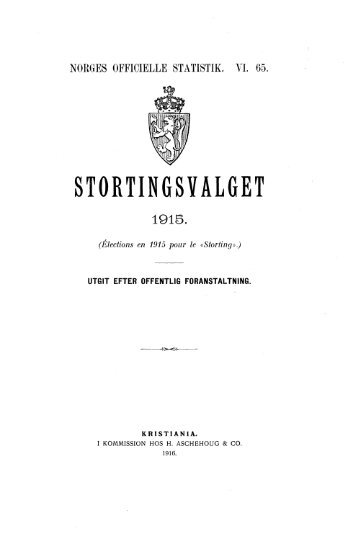 Stortingsvalget 1915